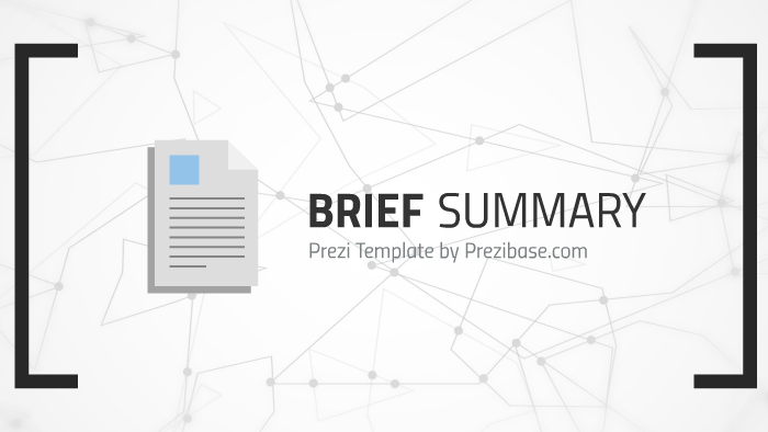 Brief Summary - Prezi Template by Prezi Templates by Prezibase on Prezi