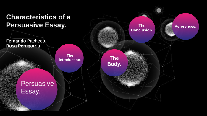 characteristics of a persuasive essay