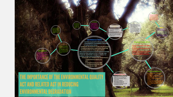 THE IMPORTANCE OF THE ENVIRONMENTAL QUALITY ACT AND RELATED by 