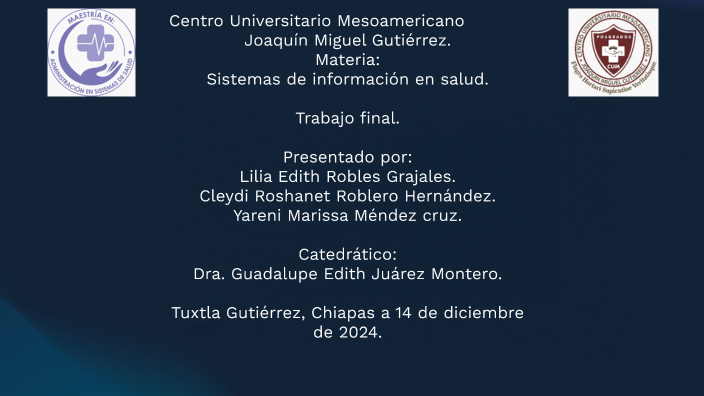 Centro Universitario Mesoamericano Joaquín Miguel Gutiérrez. Materia