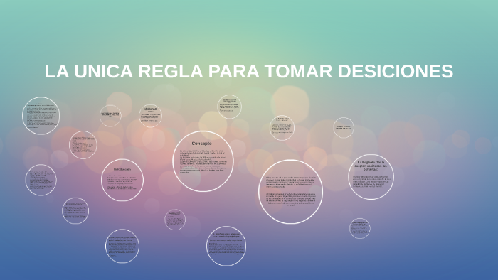 LA UNICA REGLA PARA TOMAR DESICIONES by Raul Ramos Rosales on Prezi