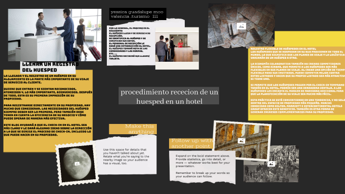 procedimiento recepcion de un huesped en un hotel by YESSICA GUADALUPE
