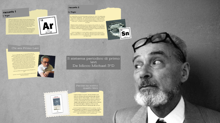 Il sistema periodico di primo levi by michael de micco on Prezi