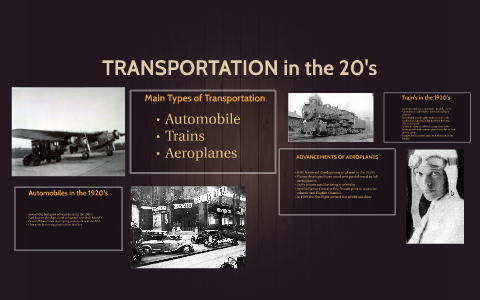 TRANSPORTATION in the 20's by on Prezi