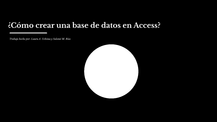 ¿Cómo crear una base de datos en Prezi? by laura salome uchima mosquera ...