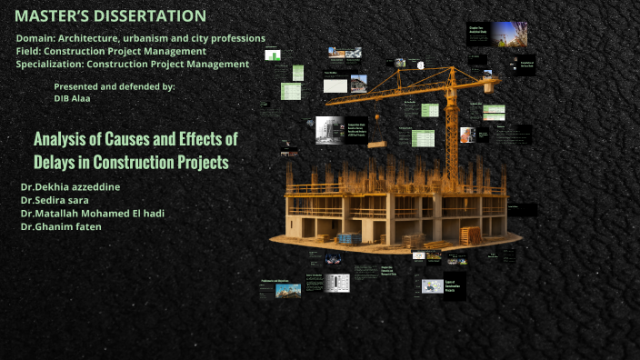 Analysis of Causes and Effects of Delays in Construction Projects by ...