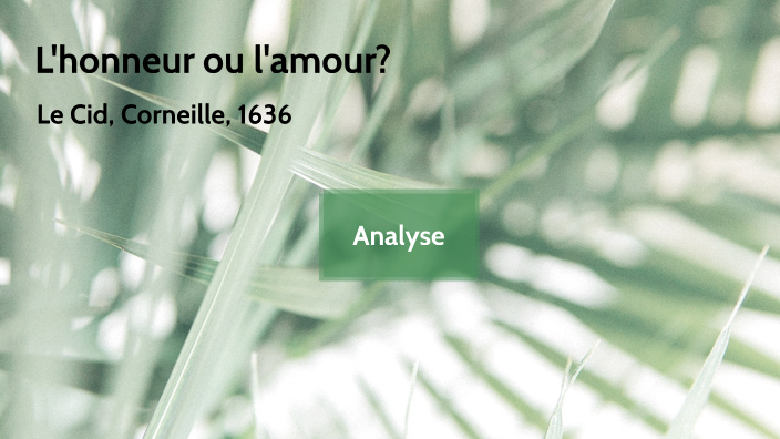 amour ou honneur dissertation