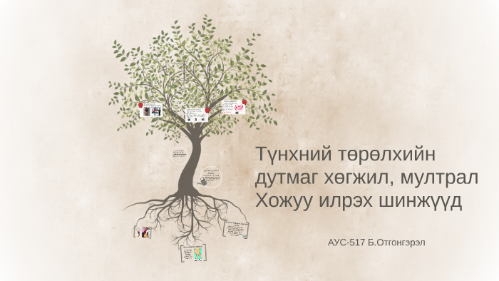 Түнхний төрөлхийн дутмаг хөгжил, мултрал by otgoo badaa on Prezi