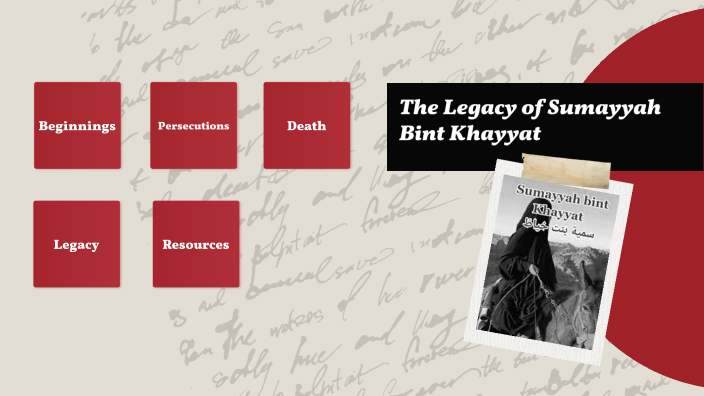 THE LEGACY OF SUMAYYAH BINT KHAYYAT by Rukaiya Riyas on Prezi