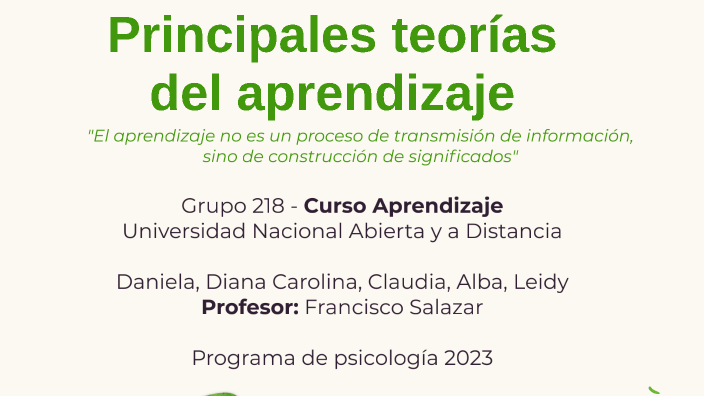 Teorias principales del aprendizaje by Daniela Gómez González on Prezi