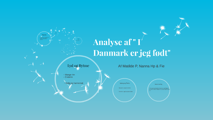 Analyse Af " I Danmark Er Jeg Født" By Fie Larsen On Prezi