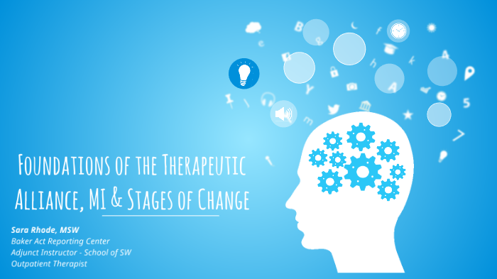 Foundations of Therapeutic Alliance, MI, & Stages of Change by Sara ...