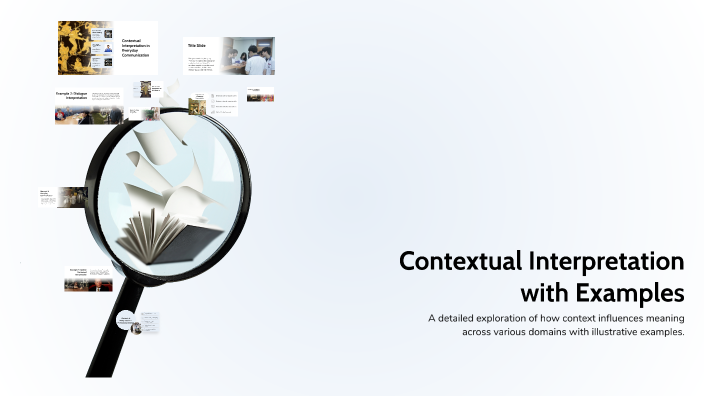 Contextual Image Example Contextual Interpretation with Examples by Hassaan Laptop on Prezi