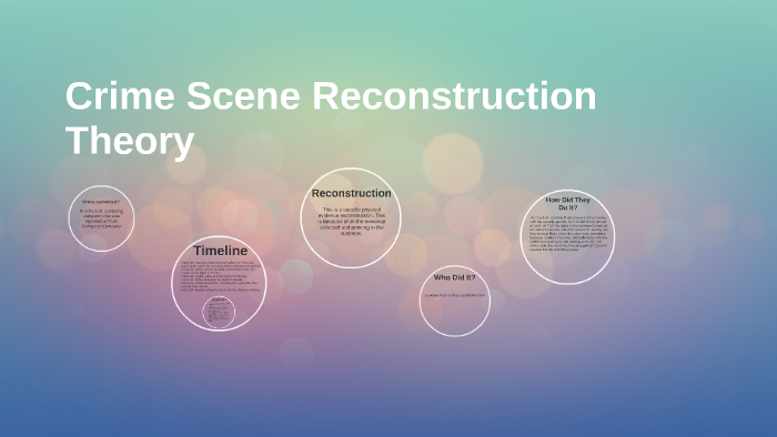 Crime Scene Reconstruction Theory By Kila Santi