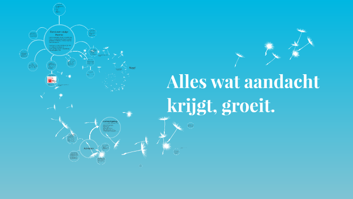 Alles wat aandacht krijgt, groeit. by Eefje Postma - van de Loo on Prezi