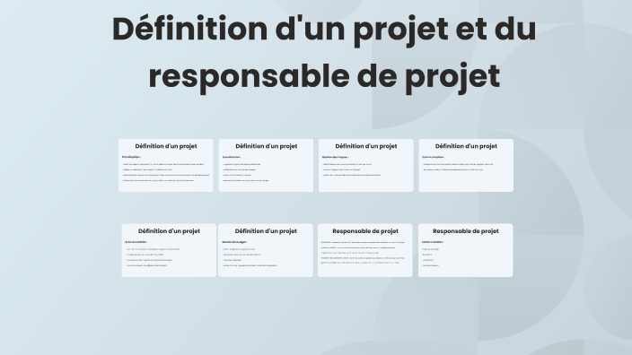 définition d'un projet et du responsable de projet by [DEVWEB-2] Remy