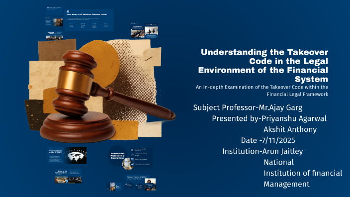 Understanding the Takeover Code in the Legal Environment of the ...