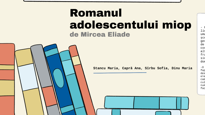 Romanul Adolescentului Miop Fisa De Lectura
