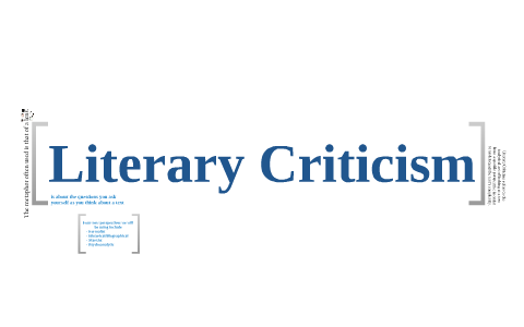 Literary Criticism Primer by Mark Gardner on Prezi