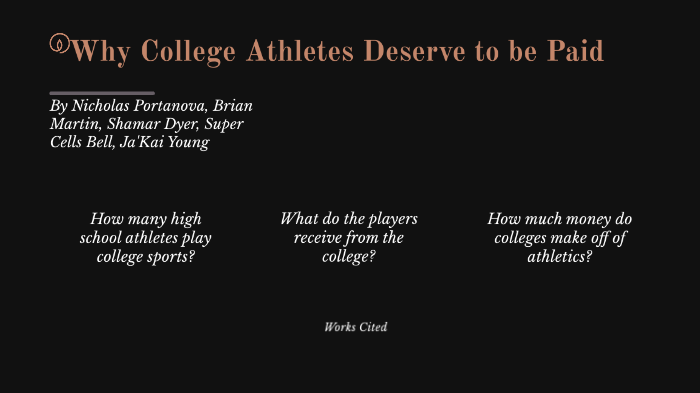 college athletes deserve to be paid essay