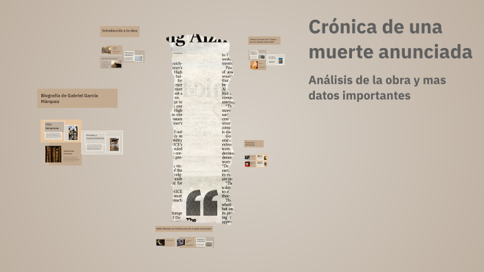 Crónica de una muerte anunciada by Laura Lucia Lopez Castillo on Prezi