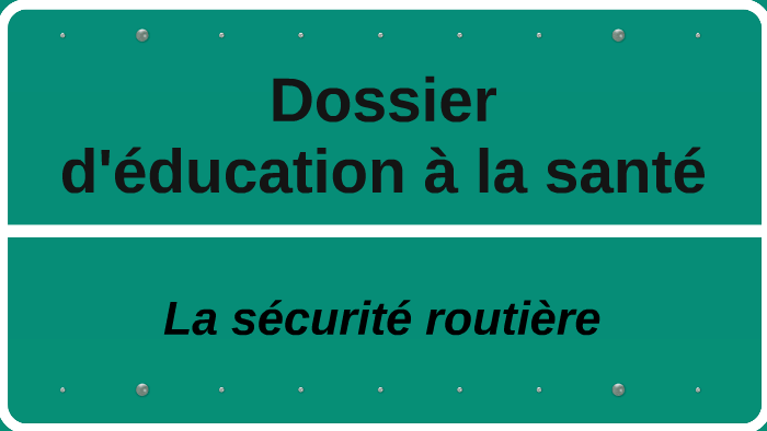 Dossier d'éducation à la santé by Clémence Pns on Prezi