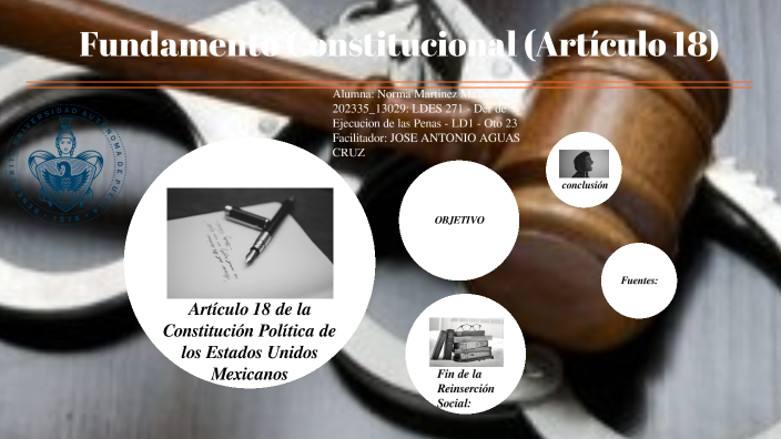 Artículo 18 De La Constitución Política De Los Estados Unidos Mexicanos