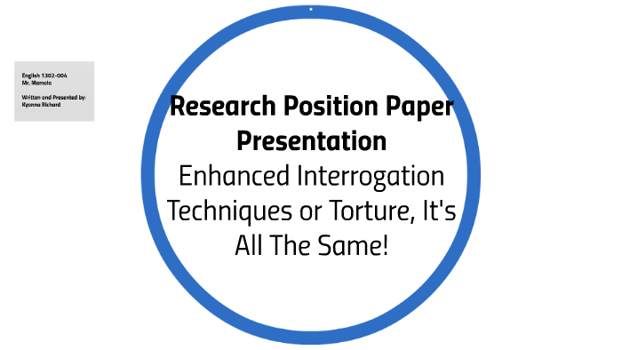 researched position paper example