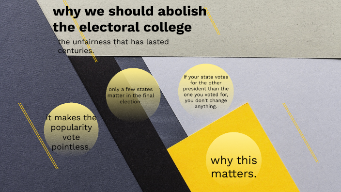 abolish the electoral college thesis statement