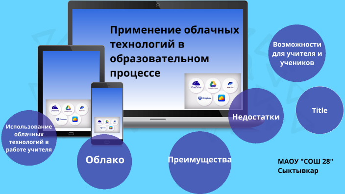 Использование облачных технологий в образовании