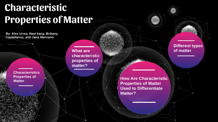characteristic properties of matter