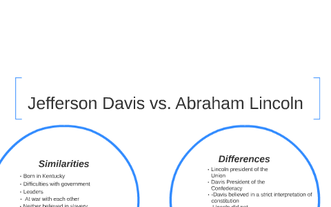 Jefferson Davis Vs Abraham Lincoln Chart