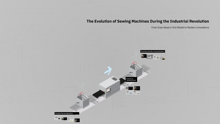 A vintage sewing machine, a testament to the Industrial Revolution ... Sewing machine from industrial revolution