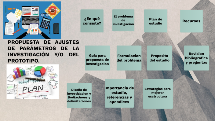 Propuesta de ajustes de parametros de lainvestigacion y/o del prototipo