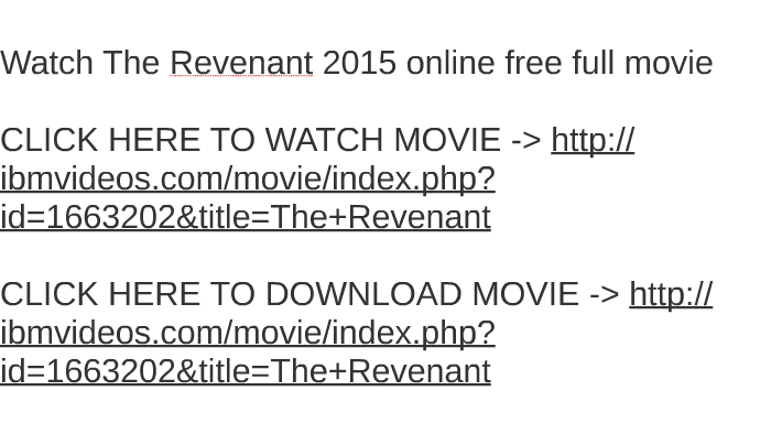 The revenant movie online subtitrat