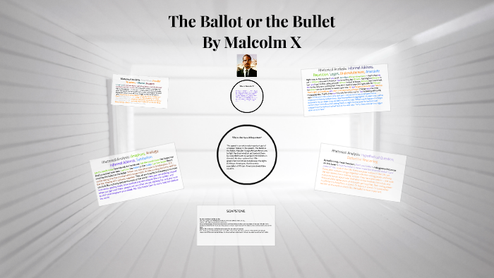 rhetorical analysis of the ballot or the bullet