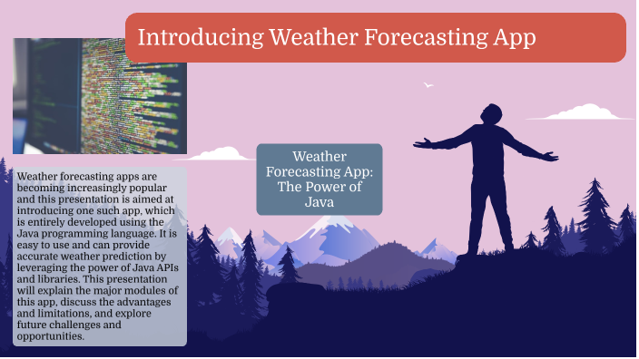 Weather Forecasting App: The Power of Java by Nishchal Dagar on Prezi