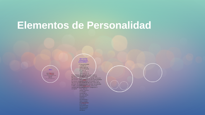 Elementos De Personalidad By On Prezi 7266