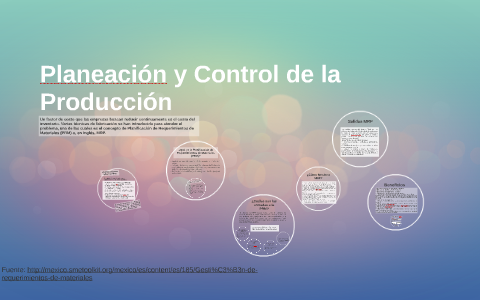 Planeación y Control de la Producción by Sofia Enderica