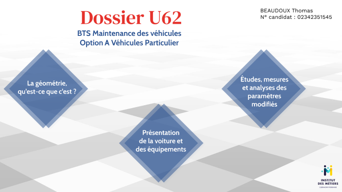 Modele Dossier Bts Ag Epreuve U62 Page De Garde Dossier U62 by tom bdx on Prezi