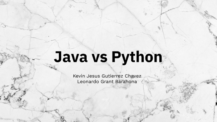 Java vs Python by L G on Prezi