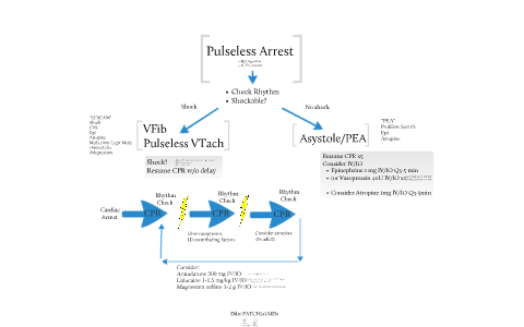 ACLS Pulseless Arrest Algorithm by Clinton Pong on Prezi