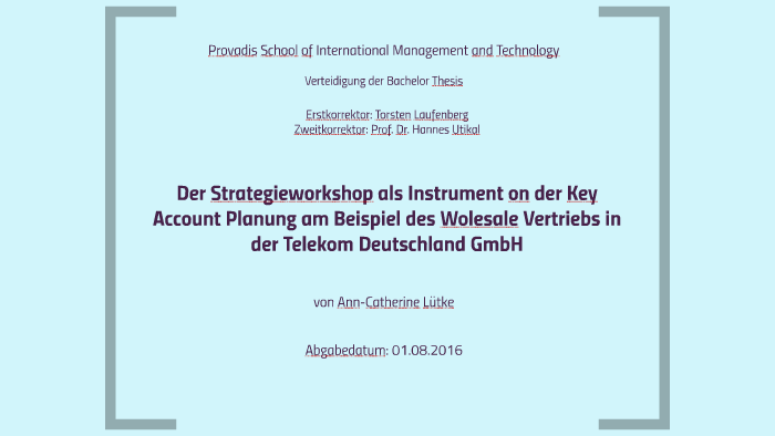 bachelor thesis verteidigung