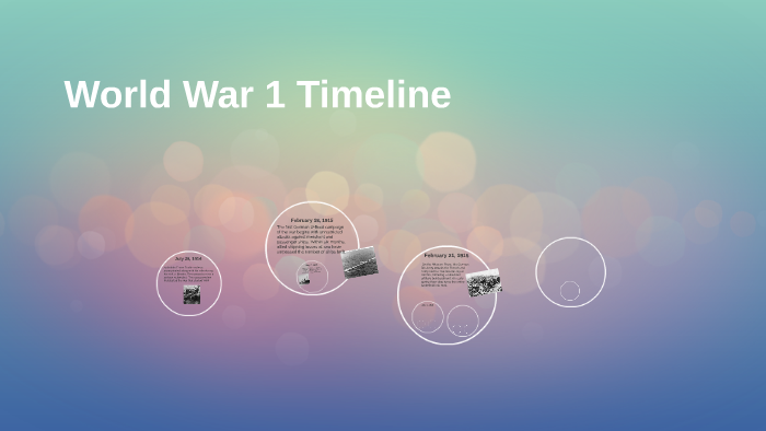World War 1 Timeline By William Stanco