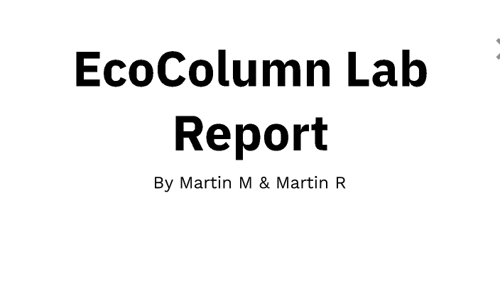 EcoColumn Lab Report by Martin Martinez on Prezi