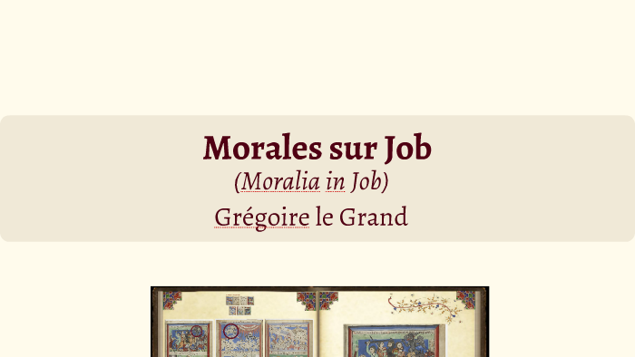 Morales sur Job by Malone Marchais
