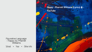 Figurative Language - Happy by Pharrell Williams by Aaron Pacheco on ...