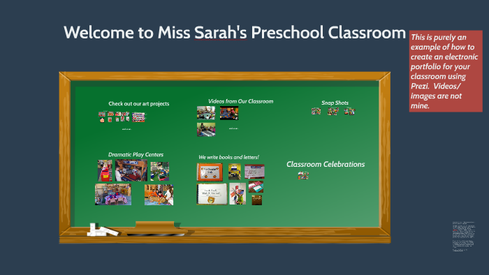 Welcome to Miss Sarah's Preschool Classroom (example) by Sarah Smith