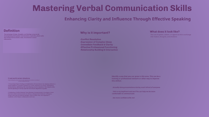 Mastering Verbal Communication Skills by Jillian Harbaugh on Prezi