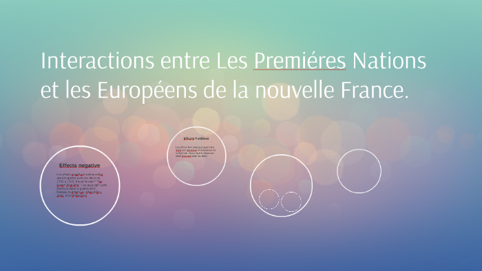 Interractions Entre Les Premieres Nations Et Les Europeens D By Habiba ...